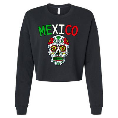 Mexico Skull Cropped Pullover Crew