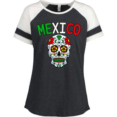 Mexico Skull Enza Ladies Jersey Colorblock Tee