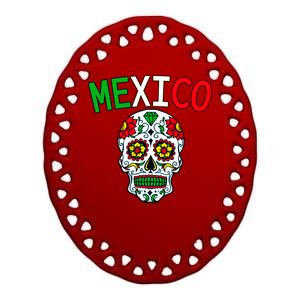 Mexico Skull Ceramic Oval Ornament