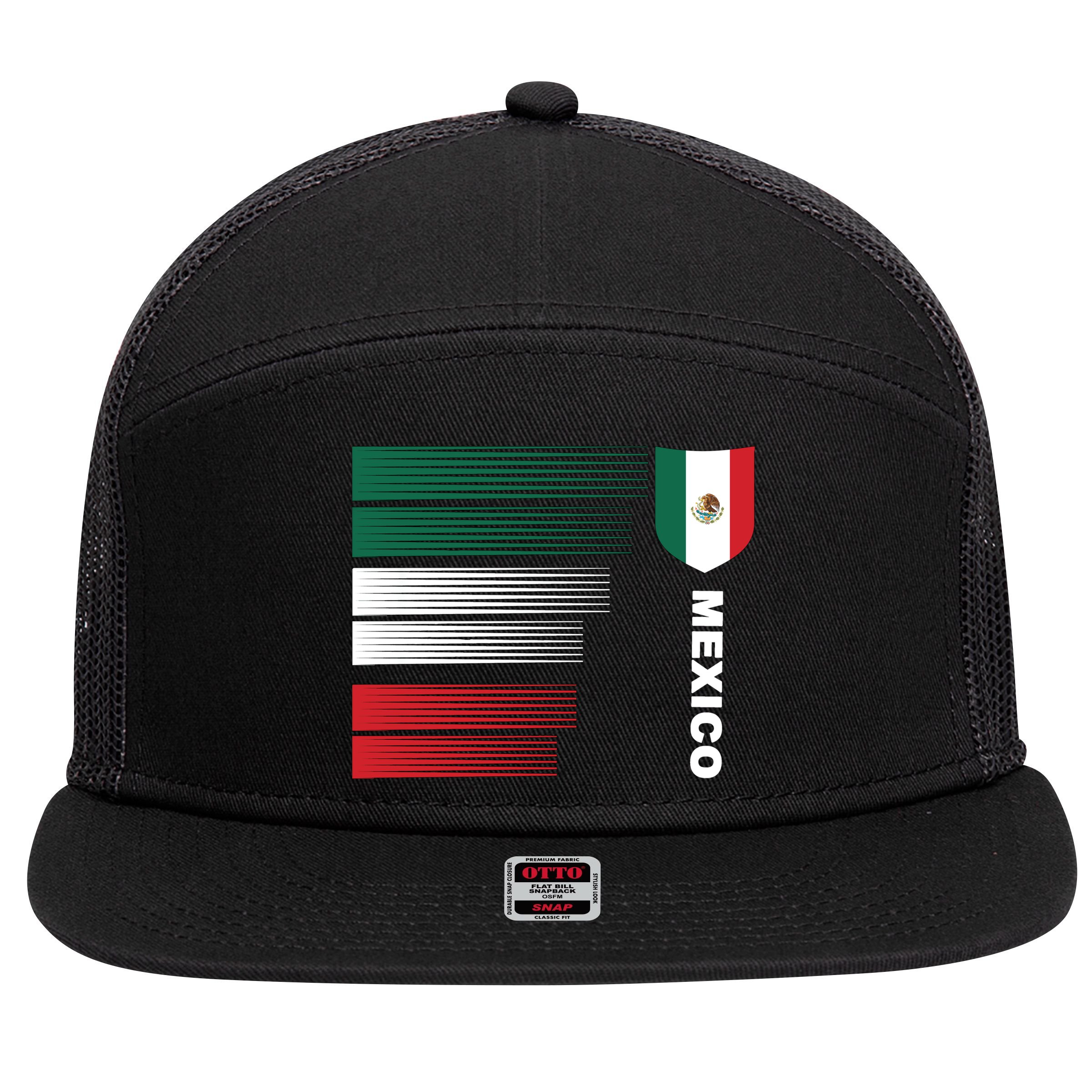 Mexico Soccer Jersey 7 Panel Mesh Trucker Snapback Hat