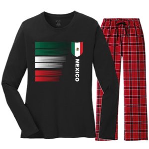 Mexico Soccer Jersey Women's Long Sleeve Flannel Pajama Set 