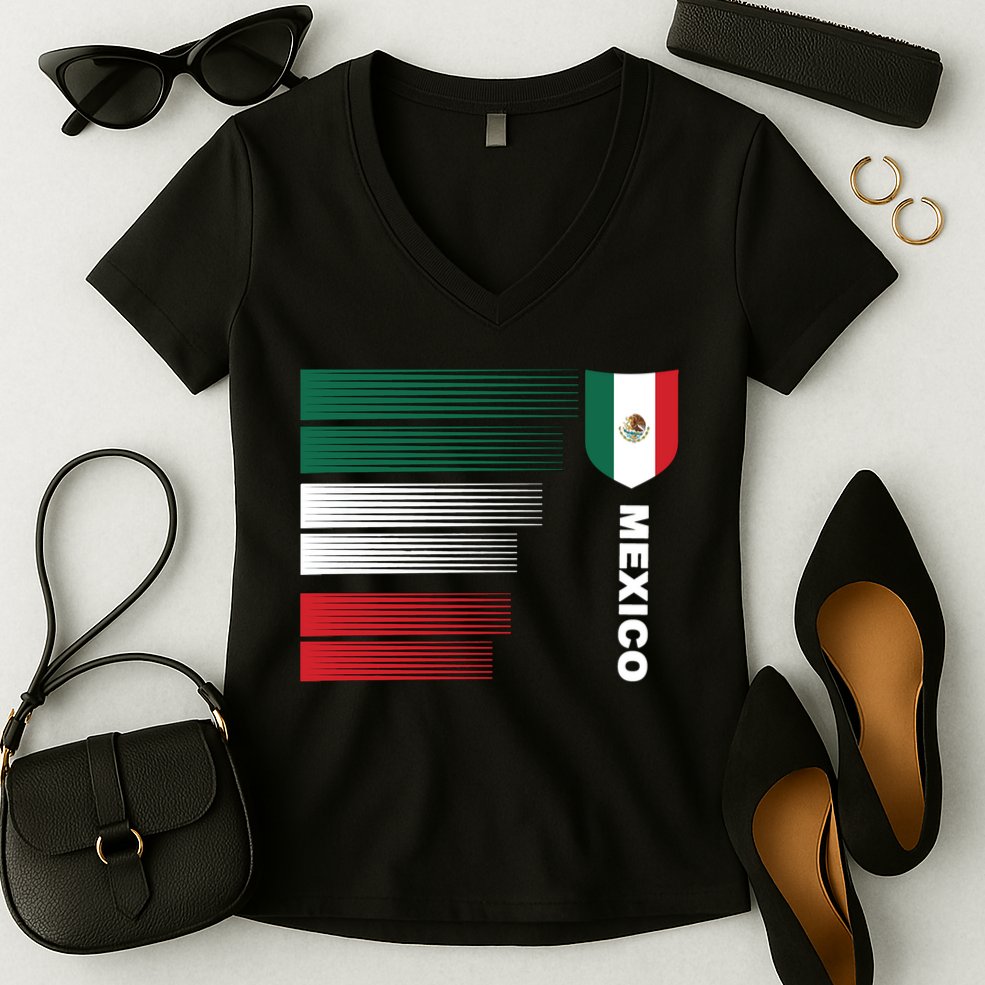Mexico Soccer Jersey Women's V-Neck T-Shirt