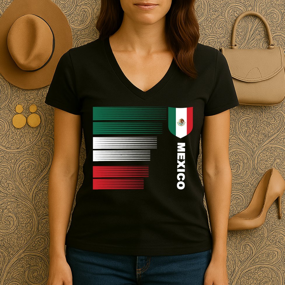 Mexico Soccer Jersey Women's V-Neck T-Shirt