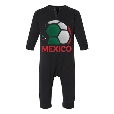 Mexico Soccer Jersey Logo Infant Fleece One Piece