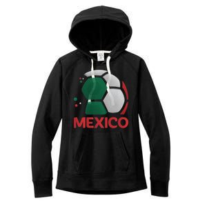 Mexico Soccer Jersey Logo Women's Fleece Hoodie