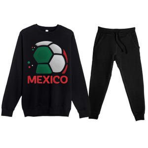 Mexico Soccer Jersey Logo Premium Crewneck Sweatsuit Set