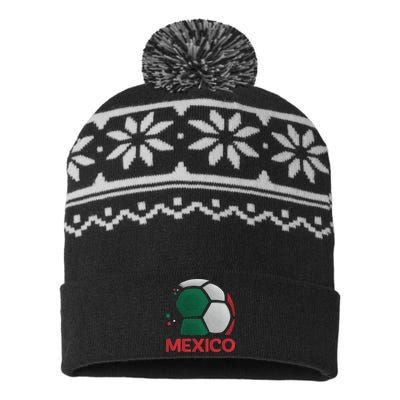 Mexico Soccer Jersey Logo USA-Made Snowflake Beanie