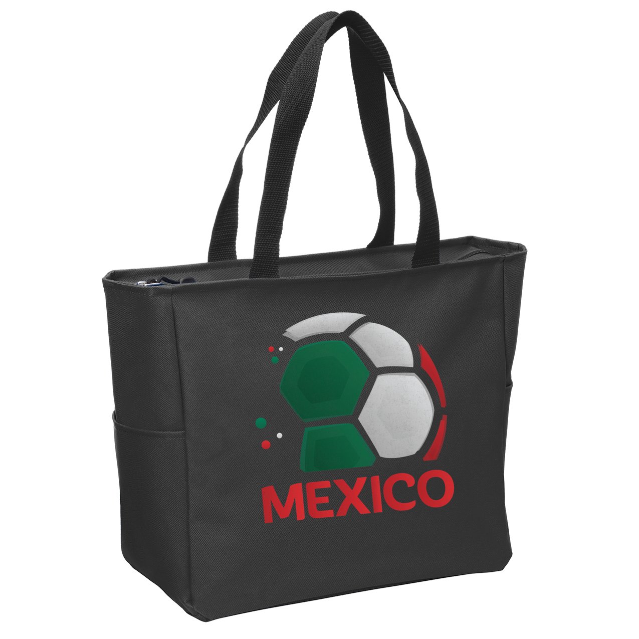 Mexico Soccer Jersey Logo Zip Tote Bag
