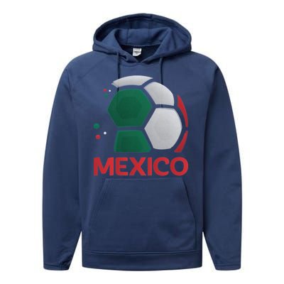 Mexico Soccer Jersey Logo Performance Fleece Hoodie