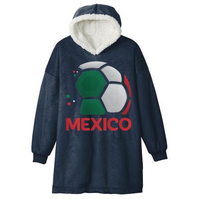 Mexico Soccer Jersey Logo Hooded Wearable Blanket