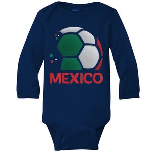 Mexico Soccer Jersey Logo Baby Long Sleeve Bodysuit