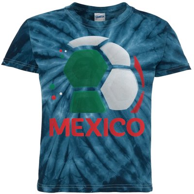 Mexico Soccer Jersey Logo Kids Tie-Dye T-Shirt