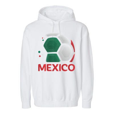 Mexico Soccer Jersey Logo Garment-Dyed Fleece Hoodie