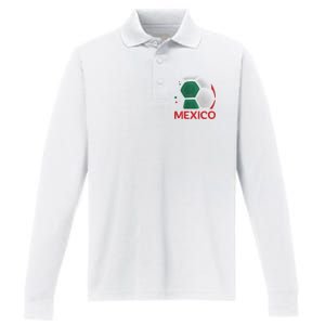 Mexico Soccer Jersey Logo Performance Long Sleeve Polo