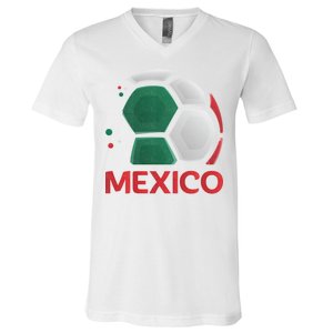 Mexico Soccer Jersey Logo V-Neck T-Shirt