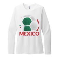 Mexico Soccer Jersey Logo Womens CVC Long Sleeve Shirt