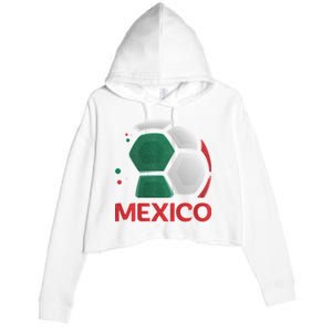 Mexico Soccer Jersey Logo Crop Fleece Hoodie