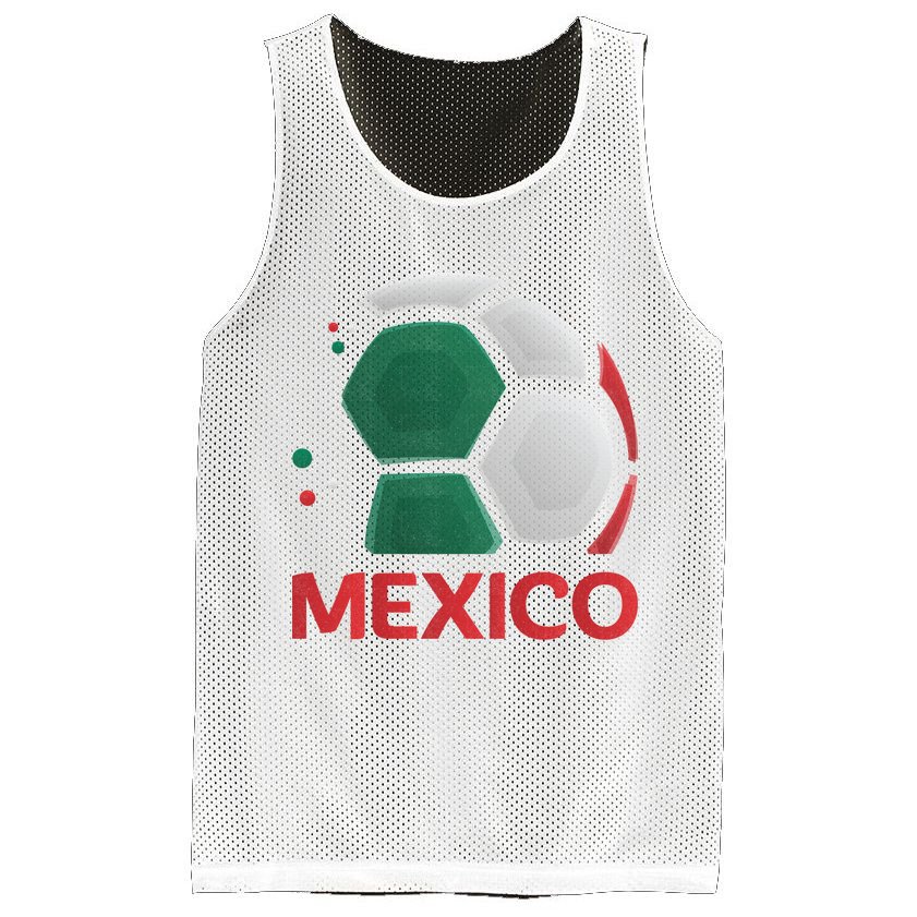 Mexico Soccer Jersey Logo Mesh Reversible Basketball Jersey Tank