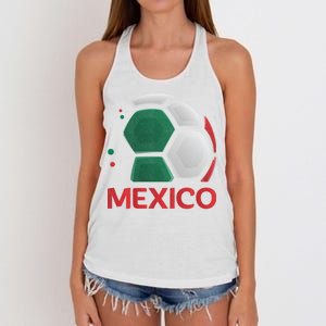 Mexico Soccer Jersey Logo Women's Knotted Racerback Tank