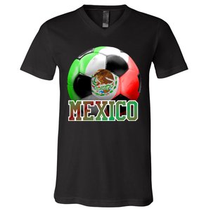 Mexico Soccer Logo V-Neck T-Shirt