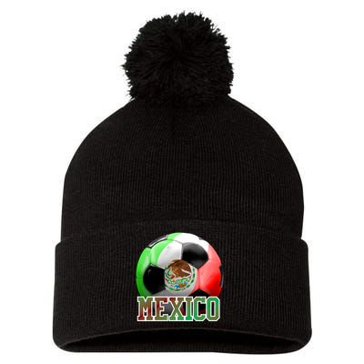 Mexico Soccer Logo Pom Pom 12in Knit Beanie
