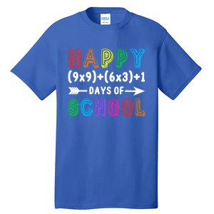 Math Formula 100 Days Of School Funny Gift Math Teacher 100th Day Cute Gift Tall T-Shirt