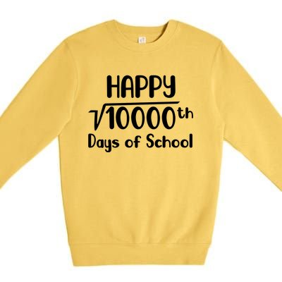 Math Formula 100 Days Of School Gift Teacher Cool Gift Premium Crewneck Sweatshirt