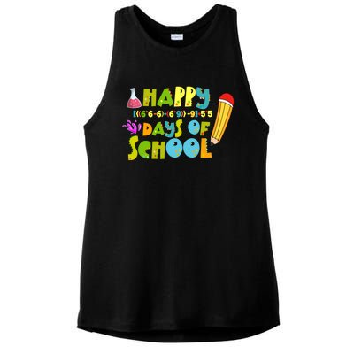 Math Formula 100 Days Of School Gift Teacher Student Gift Ladies PosiCharge Tri-Blend Wicking Tank