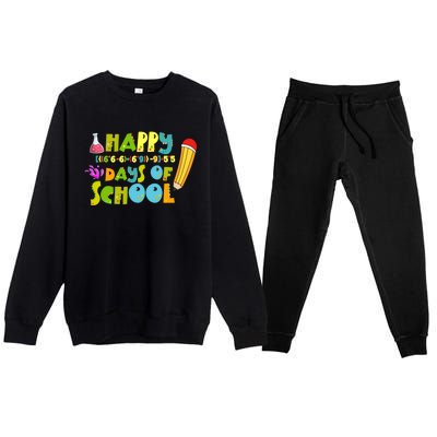 Math Formula 100 Days Of School Gift Teacher Student Gift Premium Crewneck Sweatsuit Set