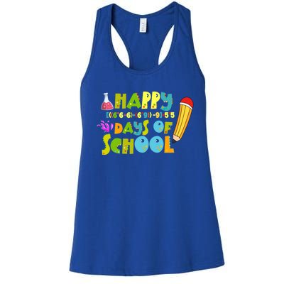 Math Formula 100 Days Of School Gift Teacher Student Gift Women's Racerback Tank