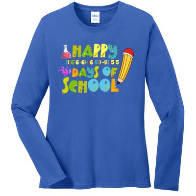 Math Formula 100 Days Of School Gift Teacher Student Gift Ladies Long Sleeve Shirt