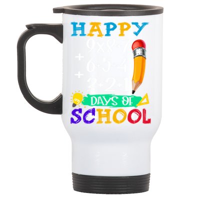 Math Formula 100 Days Of School Teacher Students Cute Gift Stainless Steel Travel Mug