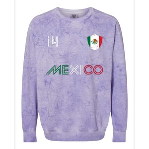 Mexico Flag 14 Mexican Soccer Fan Women Colorblast Crewneck Sweatshirt