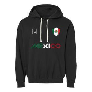 Mexico Flag 14 Mexican Soccer Fan Women Garment-Dyed Fleece Hoodie