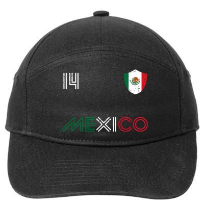 Mexico Flag 14 Mexican Soccer Fan Women 7-Panel Snapback Hat