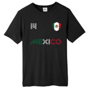 Mexico Flag 14 Mexican Soccer Fan Women Tall Fusion ChromaSoft Performance T-Shirt