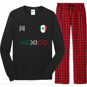 Mexico Flag 14 Mexican Soccer Fan Women Long Sleeve Pajama Set