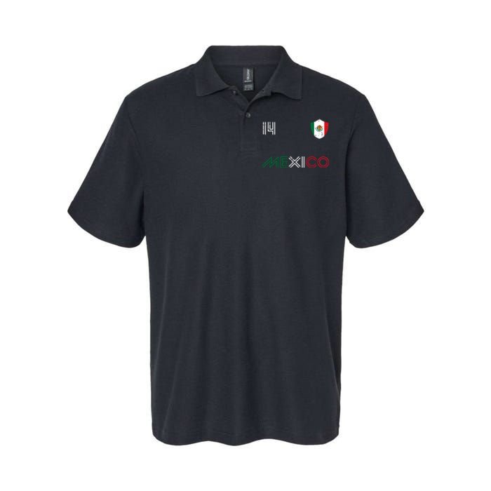 Mexico Flag 14 Mexican Soccer Fan Women Softstyle Adult Sport Polo