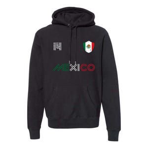 Mexico Flag 14 Mexican Soccer Fan Women Premium Hoodie