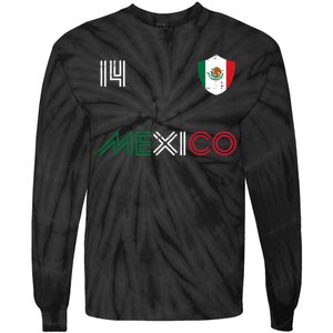 Mexico Flag 14 Mexican Soccer Fan Women Tie-Dye Long Sleeve Shirt