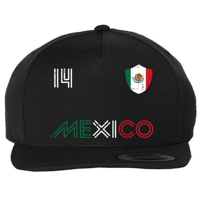 Mexico Flag 14 Mexican Soccer Fan Women Wool Snapback Cap