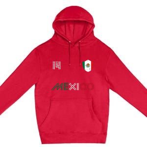 Mexico Flag 14 Mexican Soccer Fan Women Premium Pullover Hoodie