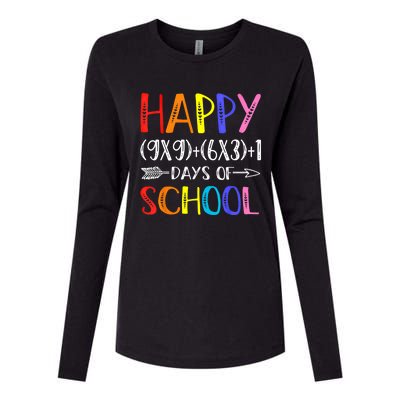 Math Formula 100 Days Of School Funny Math Teacher 100th Day Gift Womens Cotton Relaxed Long Sleeve T-Shirt