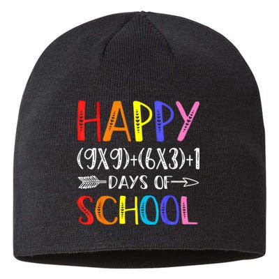 Math Formula 100 Days Of School Funny Math Teacher 100th Day Gift Sustainable Beanie