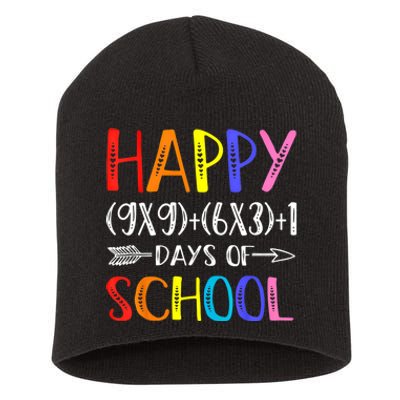 Math Formula 100 Days Of School Funny Math Teacher 100th Day Gift Short Acrylic Beanie