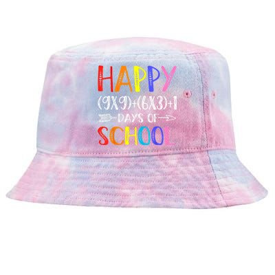 Math Formula 100 Days Of School Funny Math Teacher 100th Day Gift Tie-Dyed Bucket Hat