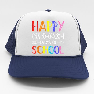 Math Formula 100 Days Of School Funny Math Teacher 100th Day Gift Trucker Hat