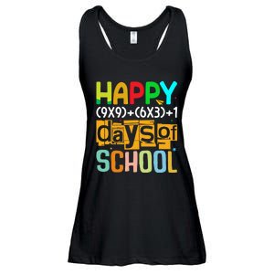 Math Formula 100 Days Of School Funny Math Teacher 100th Day Gift Ladies Essential Flowy Tank