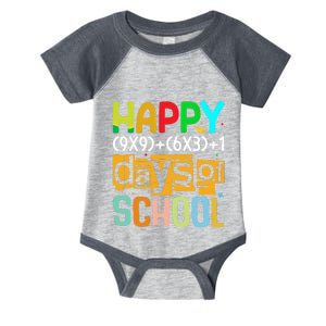 Math Formula 100 Days Of School Funny Math Teacher 100th Day Gift Infant Baby Jersey Bodysuit