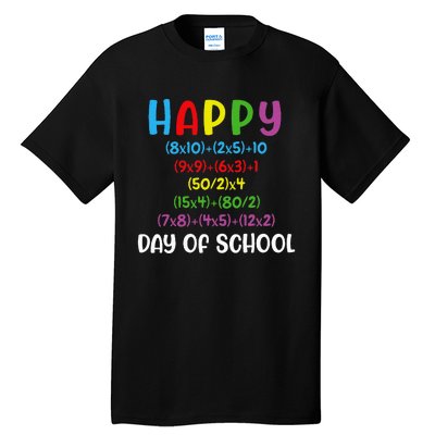 Math Formula 100 Days Of School Funny Math Teacher 100th Day Tall T-Shirt